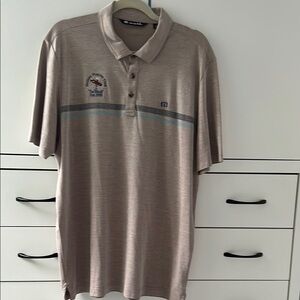 Travis Matthew Men's Brown Polo Golf Shirt